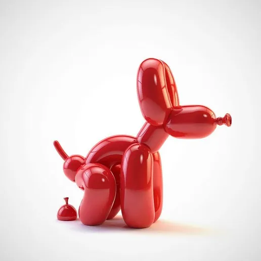 balloon dog poop imprimé en 3D