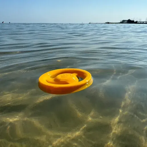 Frisbee flottant jaune