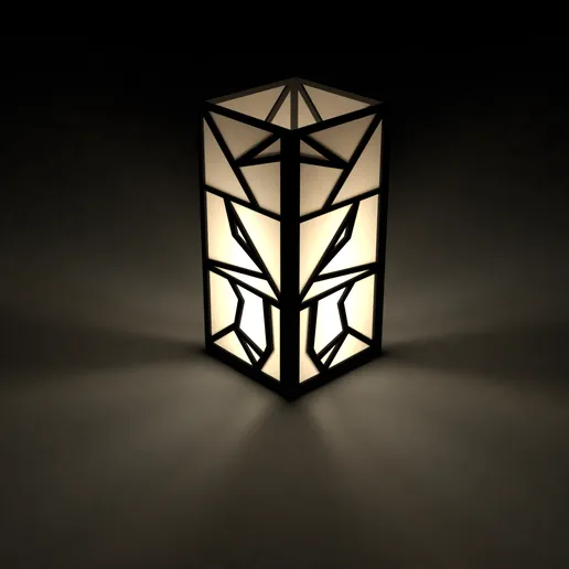 Lampe géométrique noire