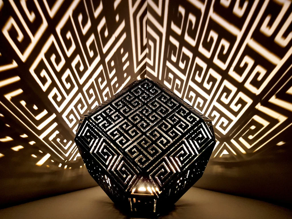 Lampe géométrique projection
